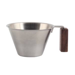 Taza de extracción de espresso de 100/250 ml, taza medidora de espresso de acero inoxidable con mango de nogal - Product Image 2