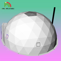 Tente dôme Camping hôtel cinq étoiles cadre en acier étanche PVC luxe désert Glamping Geodesic Igloo maison station d'accueil prix usine