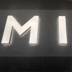 Yijiao-letras led para publicidad 3d, letras de canal acrílico con doble iluminación integrada