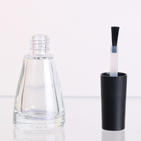 Bouteilles en verre rondes personnalisées de 11 ml vides pour le soin des ongles, avec bouchons