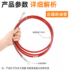 Tuyau de frein M8 en acier haute pression pour moto, pièce de rechange universelle pour frein avant et arrière, vert - Product Image 4
