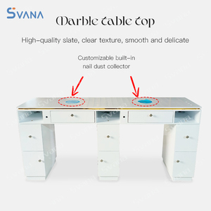 โต๊ะทำเล็บที่มีช่องระบายหรูหราทันสมัยเฟอร์นิเจอร์ร้านเสริมสวยมืออาชีพ - Product Image 2