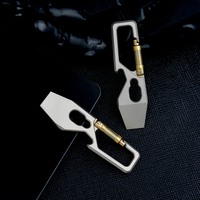 TGZUO Mini-palan portable en titane, porte-clés, facile à utiliser, outil de réparation multifonction industriel de poche pour bricolage et extérieur