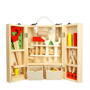 Nouveau coffret combiné de jeu de simulation pour enfants : Boîte à <span class=keywords><strong>outils</strong></span> en bois éducative pour bébés - Product Image 4