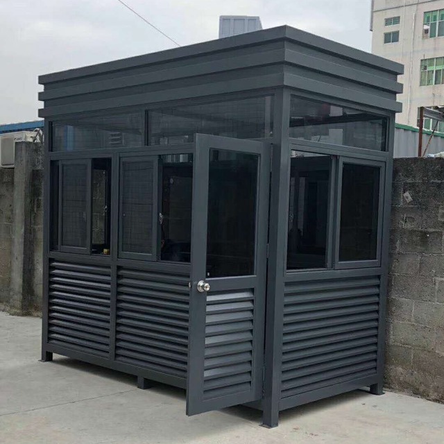 Luxury Mobile Prefabricated Steel Structure Sentry Box Booth Waterproof Guard House for Hospital Application
