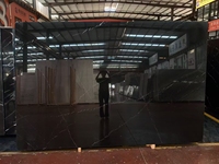 Dalles de marbre Markina Nero noir 2cm/3cm Premium pour sol d'hôtel de mosquée Carreaux de 600x600mm disponibles Stock GCC prêt