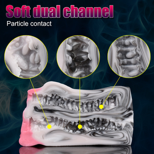 Masturbadores Fetichistas al por Mayor, Juguetes Sexuales <span class=keywords><strong>Eróticos</strong></span> para Hombres, Juguete Anal Gay de Doble Canal, Vagina de Bolsillo, Estimulador de Pene de Silicona Suave para Hombre - Product Image 5