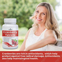 OEM Cranberry Tabletten Supplement Volle Fruit Cranberry Poeder ter Ondersteuning van de Reiniging en Bescherming van de Urinewegen Cranberry Tabletten
