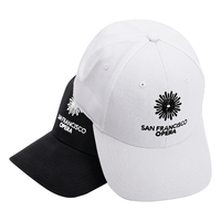 Gorra de Béisbol/Golf Clásica Personalizada al por Mayor, de 6 Paneles, con Logotipo Bordado, Visera Curva, Ajustable, Negra y Blanca, con Logotipo Personalizado