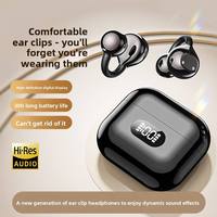 Écouteurs Bluetooth à Clip Ouvert X62 Sport CE FCC RoHS avec Traduction en 150 Langues et Micro pour Appels, Casque Sans Fil à Clip d'Oreille