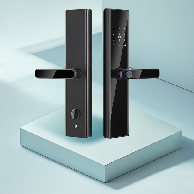 Wholesale Digital Fingerprint Smart Door Lock Wifi Tuya Smart APP Control Code Card Unlock Aluminum Door Lock for Home Hotel