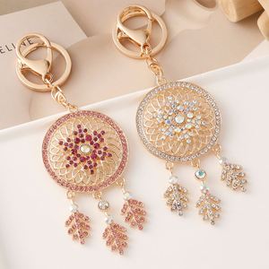 Porte-clés attrape-rêves en cristal brillant pour femme, avec strass, breloque pour sac et pendentif pour clés de voiture - Product Image 3