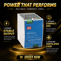 MEAN WELL NDR-120-24 24V 5A 120W Catu Daya Industri untuk Pemasangan di Rel DIN Output Tunggal