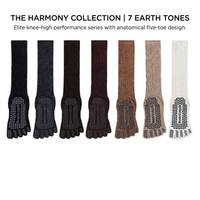 Chaussettes tendance à cinq doigts pour yoga et pilates, style ballet, antidérapantes, en coton écologique, pour femmes, fitness, barre, danse, entraînement
