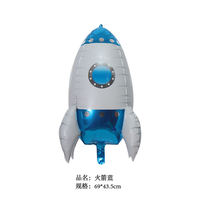 Globo de papel de helio de astronautas espaciales de alta calidad, globos de aire de cohete 4D, decoraciones para fiesta de cumpleaños, juguetes inflables para niños