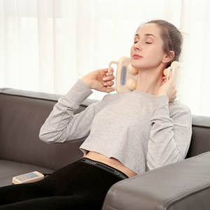 เกาหลีพับการออกแบบความร้อนอินฟราเรดบําบัดหยกธรรมชาติหินทางกายภาพความร้อนนวด 11 ลูกมือถือโปรเจคเตอร์ - Product Image 3