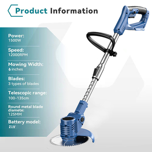 1500W 6 pouces tondeuse à gazon électrique sans fil longueur réglable outils d'élagage de jardin rechargeables portables pour batterie 21V - Product Image 3