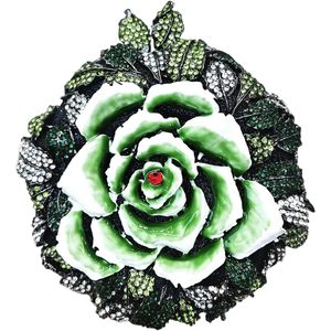 Women Luxurious Floral Wedding Clutch <b>Purse</b> Shinny Rhinestones Evening Bag Rose Crystal Handbag for Dates Dinner Ball - Product Image 6