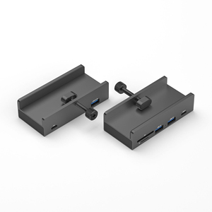 5 Ports <span class=keywords><strong>USB</strong></span> 3.0 TF lecteur de carte SD HUB pour ordinateur portable de bureau 5 en 1 Type c Clip Type aluminium type-c pince Hub - Product Image 1