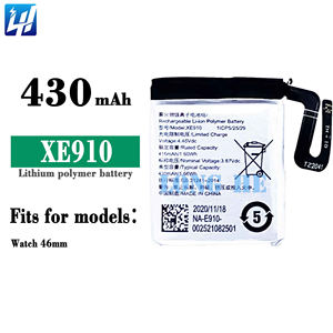 锂离子锂聚合物电池XE910 430毫安时4.35伏，适用于OPPO手表46毫米 - Product Image 5