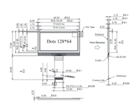 Módulo de Pantalla OLED de 2.42 Pulgadas, 128X64, Interfaz SPI IIC I2C Paralela, SSD1309, Verde, COG Baiyou