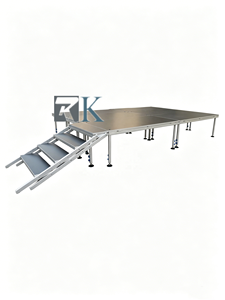 Plateforme de scène à charge lourde, en aluminium, modulaire, avec pieds réglables, installation rapide, montage facile, pour concerts en extérieur - Product Image 2