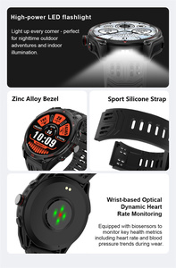 <span class=keywords><strong>M70</strong></span> GPS Đồng hồ thông minh người đàn ông 1.75 "HD AMOLED Đồng hồ la bàn LED Đèn pin IP68 không thấm nước 950mAh ngoài trời thể dục thể thao Vòng đeo tay - Product Image 5