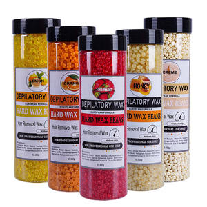 Commercio all'ingrosso 400g in scatola senza carta brasiliano perle di cera di rimozione dei capelli vasetto di colofonia fagioli di cera dura <span class=keywords><strong>ceretta</strong></span> indolore per il viso corpo ascella - Product Image 2