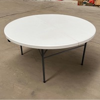 Table pliante légère de 6 pieds en gros pour mariage en plein air et banquet, mobilier d'atelier extérieur moderne