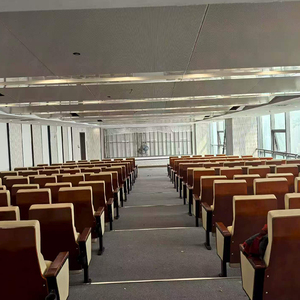 Sillas Plegables de Diseño Moderno <span class=keywords><strong>para</strong></span> Teatro, con Patas Metálicas, Cojines de Tela y Esponja, Cómodas <span class=keywords><strong>para</strong></span> Escuelas, Auditorios e Iglesias - Product Image 3