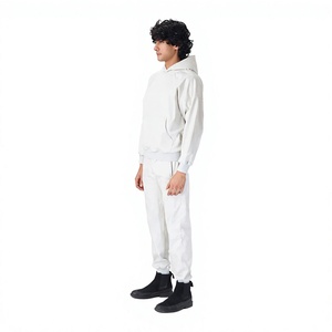 Ensemble populaire unisexe sweat à capuche et jogging en tissu doux, survêtement décontracté, tenue de détente confortable, mode urbaine, personnalisation de marque - Product Image 5