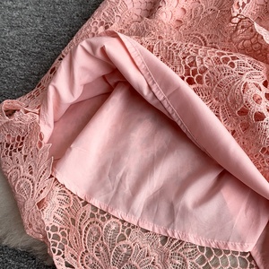 ชุดเดรสลูกไม้โครเชต์สำหรับผู้หญิง ดีไซน์หรูหรา ลายฉลุดอกไม้ - Product Image 6