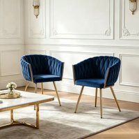 Chaise de salle à manger minimaliste italienne de luxe moderne avec dossier rembourré pour restaurant, maison, salon, fauteuil