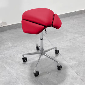 Silla de Masaje con Ruedas Ajustable, Taburete para Salón de Belleza, Silla para Sentarse, Altura Ajustable - Product Image 1