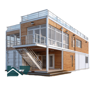 Kontainer Bertingkat Dua dengan Jendela Kaca & Teras - Baja Kekuatan Tinggi Logistik Global - Product Image 1