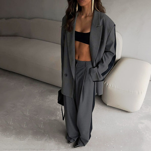Enyami setelan baju wanita lengan panjang, setelan baju wanita perca, jaket celana panjang, Blazer lengan panjang, pakaian kantor, setelan wanita elegan, perca, 2 potong - Product Image 4