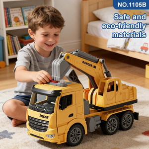 Camion pelleuse à inertie personnalisé en gros, échelle 1:16, avec lumières et sons, portes ouvrables, jouet de construction pour enfants, assortiment de jouets pour enfants - Product Image 5