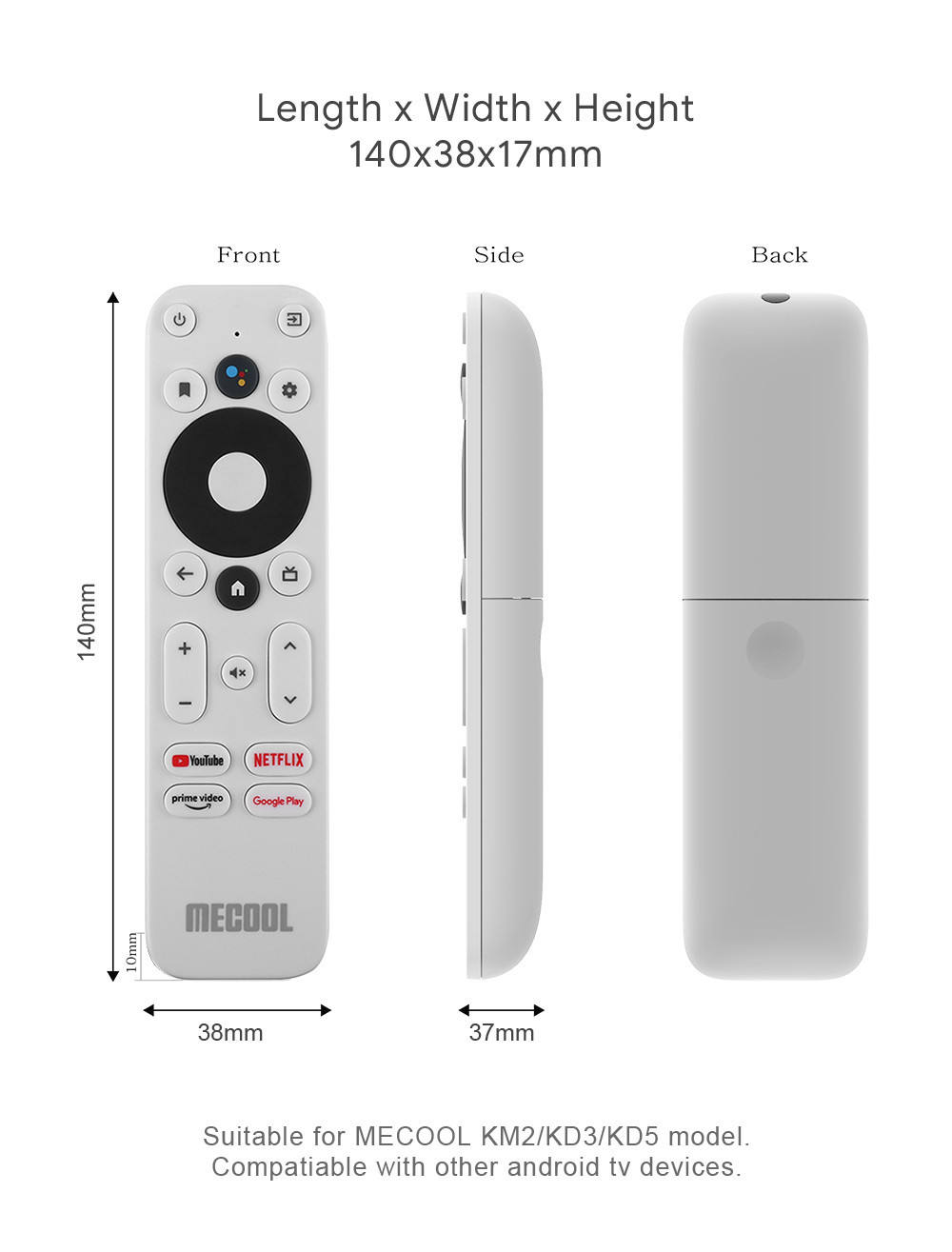 Télécommande bleue KM2 KM3 KM5