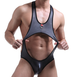Body intero sexy da <span class=keywords><strong>uomo</strong></span> con apertura posteriore, intimo a gilet, lingerie monopezzo - Product Image 6