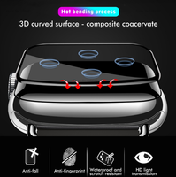 Protection d'écran en verre trempé 9H 3D à couverture intégrale avec colle sur les bords pour montre 38mm-49mm, anti-traces de doigts et anti-rayures - Offre Spéciale