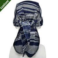 Bandana Durag OEM en gros, impression personnalisée, en satin soyeux absorbant la transpiration, pour la tête chauve, sports, plage, ski, cyclisme, réglable, unisexe