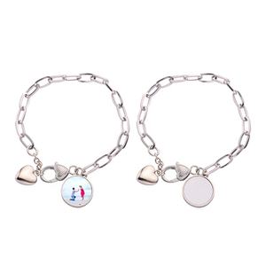 อินสตาแกรมใหม่ขายดีงานหัตถกรรมโลหะงานประดิษฐ์ทำมือโลโก้ทรงกลมกำไลข้อมือย้อนยุคพิมพ์ซับลิเมชัน - Product Image 5