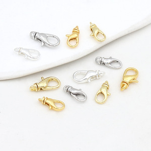 18k Gold Plated <b>Copper</b> Lobster Clasp 14k Gold Silver For Necklace <b>Bracelet</b> Keychain DIY Jewelry Findings Sw002 - Product Image 1