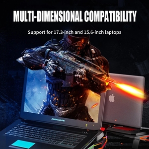 Quạt Làm Mát Máy Tính Xách Tay Chơi Game Hai Quạt Hai Cổng <span class=keywords><strong>USB</strong></span> Đèn <span class=keywords><strong>Led</strong></span> RGB Giá Đỡ Máy Tính Xách Tay Cho Máy Tính Xách Tay Đế 12-17 Inch Đế Làm Mát Máy Tính Xách Tay - Product Image 6