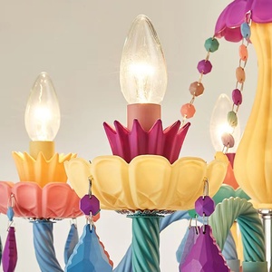 Lampadario Moderno a Forma di Macaron <span class=keywords><strong>per</strong></span> Bambine, Cristallo Rosa Arcobaleno <span class=keywords><strong>per</strong></span> Soggiorno - Product Image 6