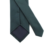 Cravate en soie tissée à motifs pour hommes classique couleur unie vert foncé cravates pour hommes haute qualité fournisseur de la Chine vente en gros