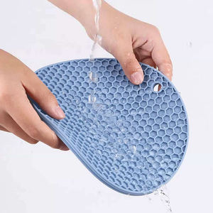 Ustensiles de cuisine résistant à la chaleur, tapis de table en silicone nid d'abeille tapis à fondue sous-verre en argile/ - Product Image 5