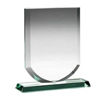 Plaque de trophée en verre de jade à prix d'usine, récompense en verre cristal vierge pour gravure laser personnalisée