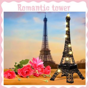 Therwen Set di 6 Statue della Torre <span class=keywords><strong>Eiffel</strong></span> da 15'' in Lega Metallica, Tema Architettonico Francese di Parigi, Oggetto da Collezione, Decorazione per Feste, Regalo, Decorazione per Torte - Product Image 5