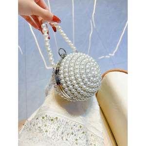 Bolsa de Mão em Forma de Coração com Strass para Mulheres, Bolsa de Festa Dourada com Cristais - Product Image 2